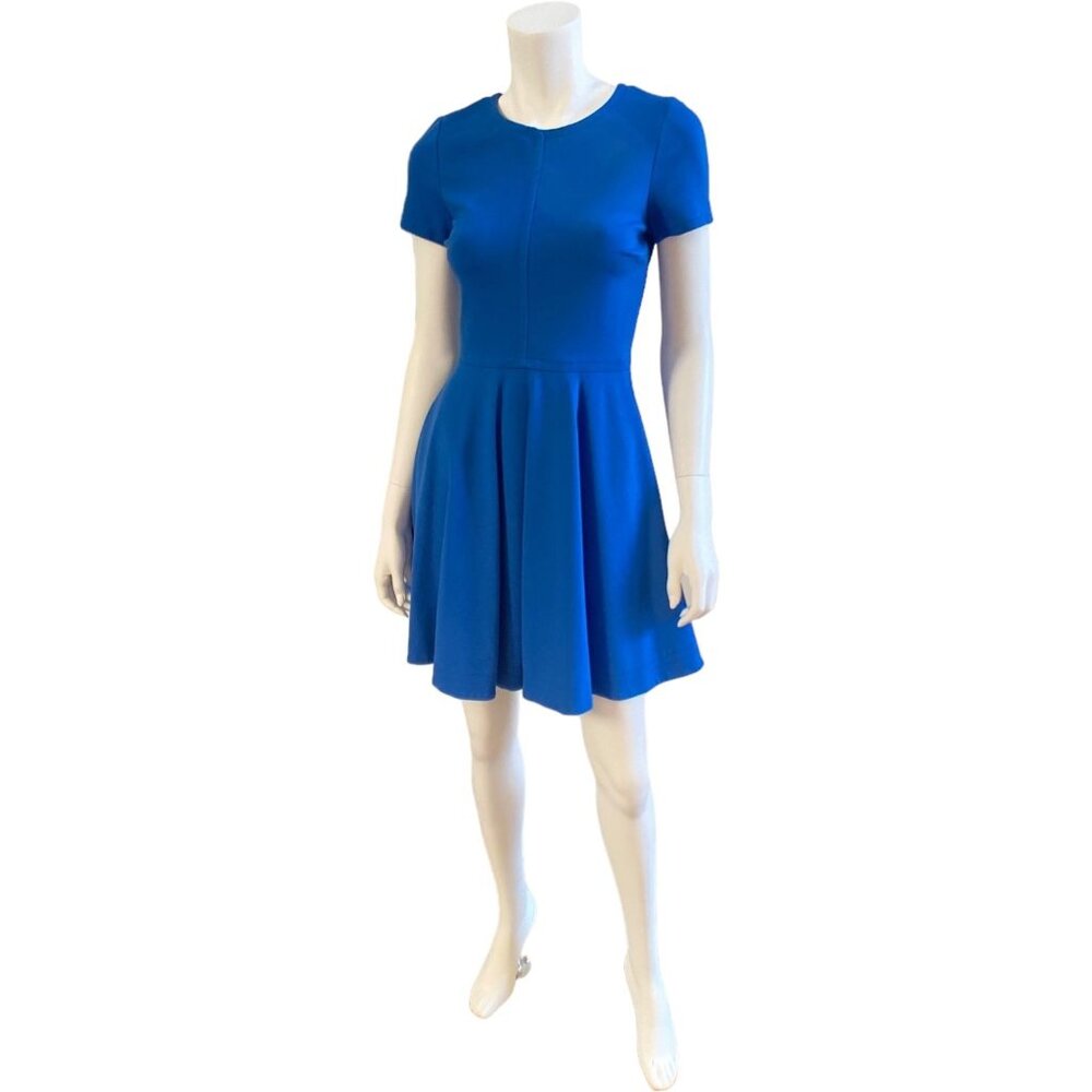 Diane Von Furstenberg Ivana Blue Short Sleeve Fit & Flare Dress,  Size 6 - Picture 3 of 16